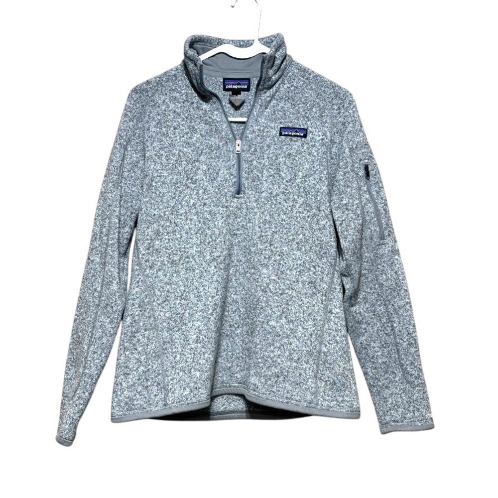 Patagonia Women's Better Sweater 1/4 Zip Fleece Pullover Medium Heather Gray